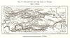Klagenfurt and the Lake of Woerth. Wörthersee. Austria. Sketch map 1885