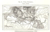 Devin Gate. Slovakia. Sketch map 1885 old antique vintage plan chart