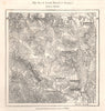 A Large Estate in Bohemia. Budweis. Czech Rep. Sketch map 1885 old antique