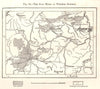 Coal Mines of Western Bohemia. Prague Pilsen Czech Rep. Sketch map 1885