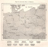 Linguistic Map of Germany. High/Low German. Sketch map 1885 old antique