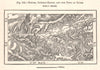Dieuze, Chateau-Salins, and the Pond of Indre. Moselle. Sketch map 1885