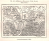 Region of Moraines in Upper Bavaria. Murnau. Germany. Sketch map 1885 old