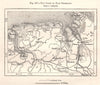The Coast of East Friesland. Emden Bremen Bremerhafen. Germany. Sketch map 1885
