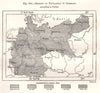 Density of Population in Germany. Sketch map 1885 old antique plan chart