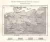 Protestants and Catholics in Germany. Sketch map 1885 old antique chart