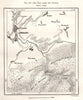 The Dam Across the Gileppe. Limbourg. Belgium. Sketch map 1885 old antique