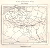 Railway Map of Belgium. Sketch map 1885 old antique vintage plan chart