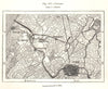 Leiden & environs. Netherlands. Sketch map 1885 old antique plan chart