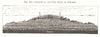 Section of the Pier Head at Ijmuiden. Netherlands. Sketch map 1885 old