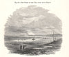 The Sands of the Dee, from above Bagillt. Wales 1885 old antique print picture