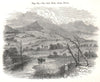 On the Dee, near Bala. Wales 1885 old antique vintage print picture