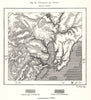 Falmouth and Truro. Carrick Roads. Cornwall. Sketch map 1885 old antique