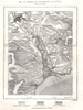 Exeter and the estuary of the Exe. Exmouth. Devon. Sketch map 1885 old