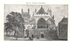 Exeter Cathedral. Devon 1885 old antique vintage print picture