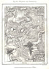 Warwick and Leamington Spa. Warwickshire. Sketch map 1885 old antique