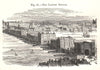 Old London Bridge 1885 antique vintage print picture