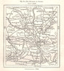 The Environs of Oxford. Woodstock Abingdon Bicester Witney. Sketch map 1885