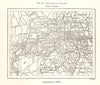 Railways of London. Underground tube. Sketch map 1885 old antique chart