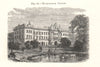 Buckingham Palace. London 1885 old antique vintage print picture