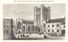 Norman Tower and Abbey: Bury St. Edmunds. Suffolk 1885 old antique print