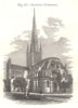 Norwich Cathedral. Norfolk 1885 old antique vintage print picture