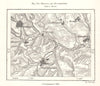 Halifax Huddersfield Dewsbury. Yorkshire. Sketch map 1885 old antique