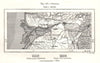 Preston & Ribble Estuary valley. Lancashire. Sketch map 1885 old antique