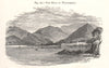 The Head of Windermere. Cumbria 1885 old antique vintage print picture