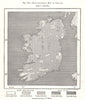 Hypsographical Map of Ireland. Sketch map 1885 old antique plan chart