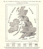 Population change by county 1861-71. Ravenstein. British Isles. Sketch map 1885