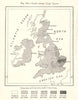 Land Under Corn Crops. British Isles. Sketch map 1885 old antique chart
