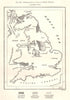 Coalfields in Great Britain per Hull. Sketch map 1885 old antique chart