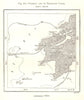 Valentia and its telegraph cables. Ireland. Sketch map 1885 old antique