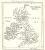 Diocesan Map of the British Isles. Sketch map 1885 old antique plan chart