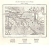 Drammen and its Fiord. Drammensfjorden. Norway. Sketch map 1885 old