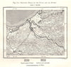 Shifting Delta of the Dvina & Aa Rivers. Riga. Latvia. Sketch map 1885 old