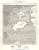 Estonian Islands. Estonia. Hiiumaa Saaremaa. Sketch map 1885 old antique