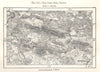 The Lysa Gora Range. Poland. Kielce Bodzentyn. Sketch map 1885 old antique