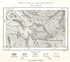 Strlae and Asar About Lake Syargozero. Russia. Sketch map 1885 old antique