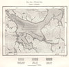 White Sea. Arkhangelsk Archangel. Russia. Sketch map 1885 old antique