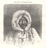 A Samoyed Pilot. Russia 1885 old antique vintage print picture