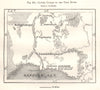 Lower Course of the Ural River. Caspian Sea. Kazakhstan. Sketch map 1885