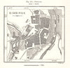 Ulyanovsk city town plan. Russia. Sketch map 1885 old antique chart