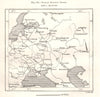 Russian Railway System. Sketch map 1885 old antique vintage plan chart