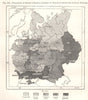 Siberian exiles. % by province pre-Judicial Reforms. Russia. Sketch map 1885
