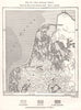 The Akhatari Liman. Sea of Azov. Krasnodar. Russia. Sketch map 1885 old