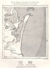 Mouths of the Terek and Lower Sulak. Russia. Sketch map 1885 old antique