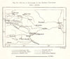 Routes of Explorers in the Eastern Tian-shan. China. Sketch map 1885 old