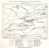 Routes of Explorers in the Western Tian-shan. Central Asia. Sketch map 1885